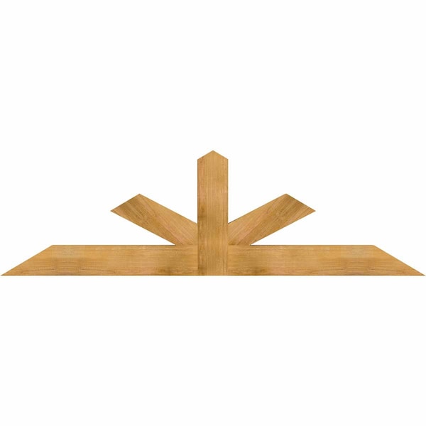 Ekena Millwork Saratoga Rough Sawn Timber Gable Bracket, Western Red Cedar, 84"W x 24"H x 4"D x 6"F, 7/12 Pitch GBW084X24X0406SAR00RWR - main